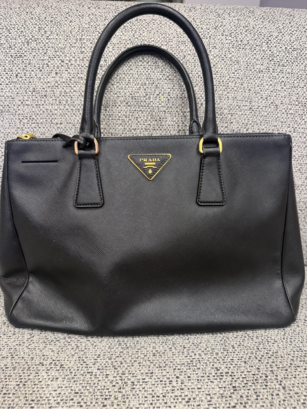 Prada Saffiano Leather Galleria double zip